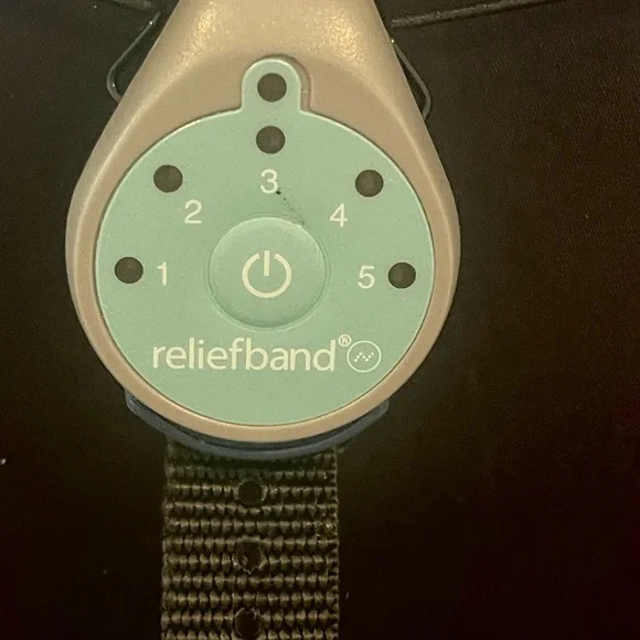 Relief and Anti-Nausea Wearable - Gray and Turquoise Black Band - Picture 3 of 4